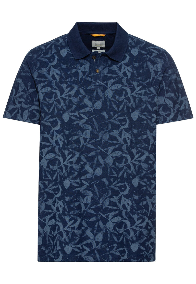 Pique Poloshirt mit floralem Print