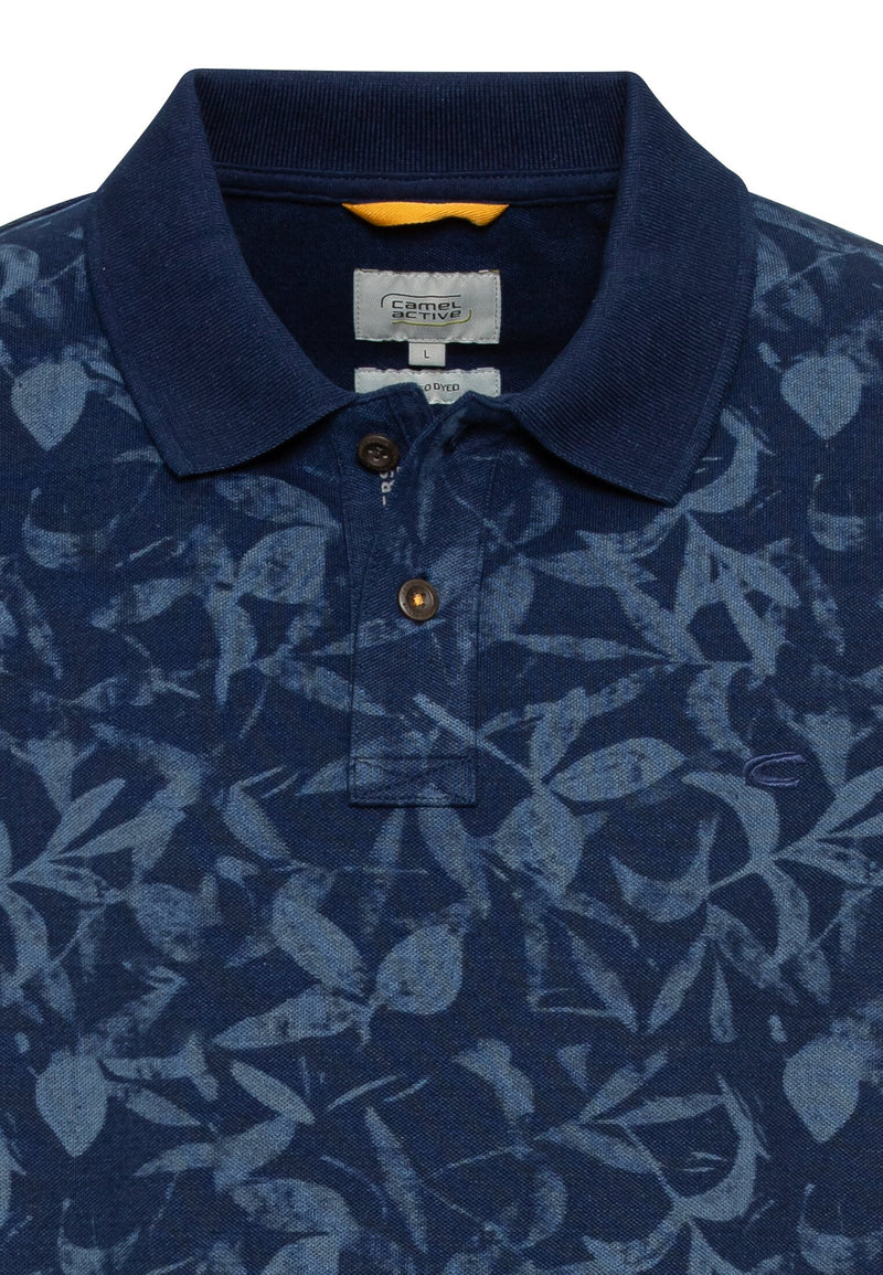 Pique Poloshirt mit floralem Print