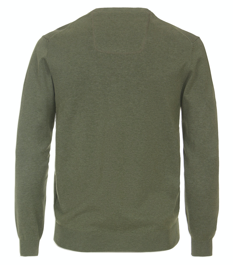 Pullover mit V-Ausschnitt uni 004430