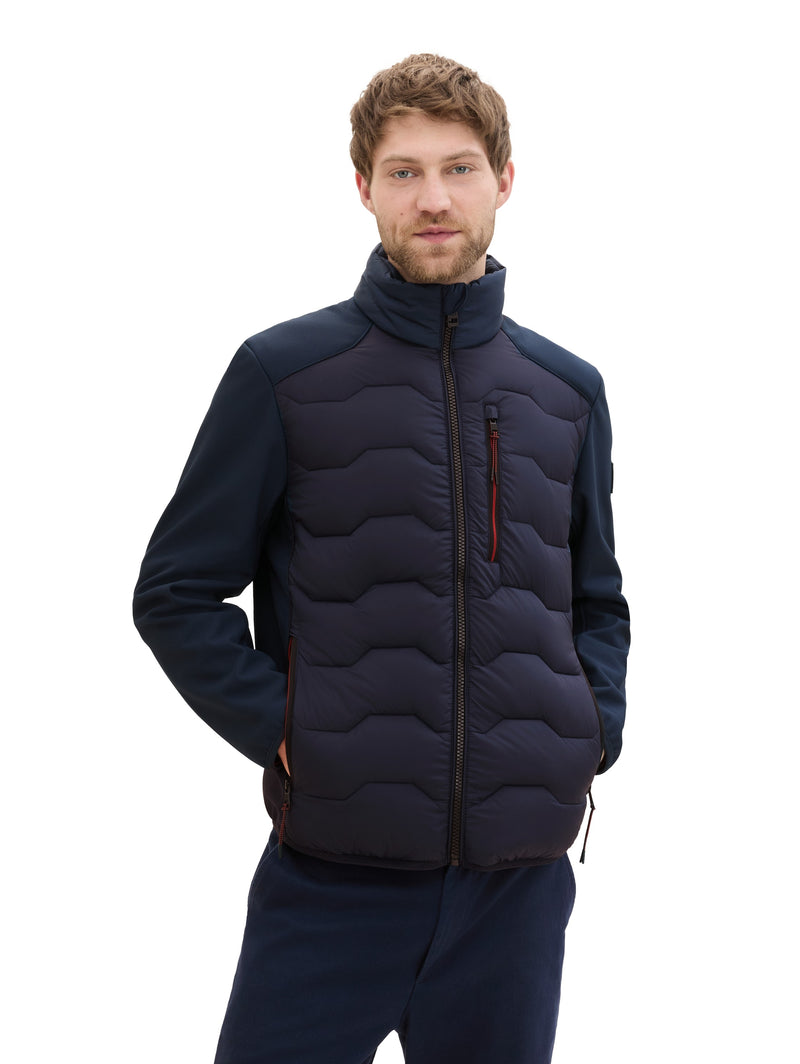 Hybrid Jacke mit Stehkragen