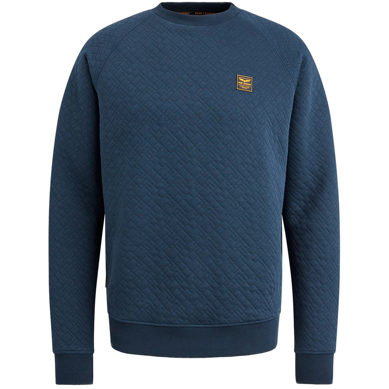 Crewneck cable jacquard sweat