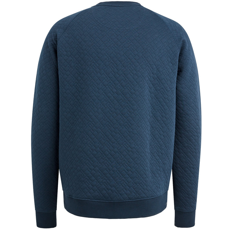 Crewneck cable jacquard sweat