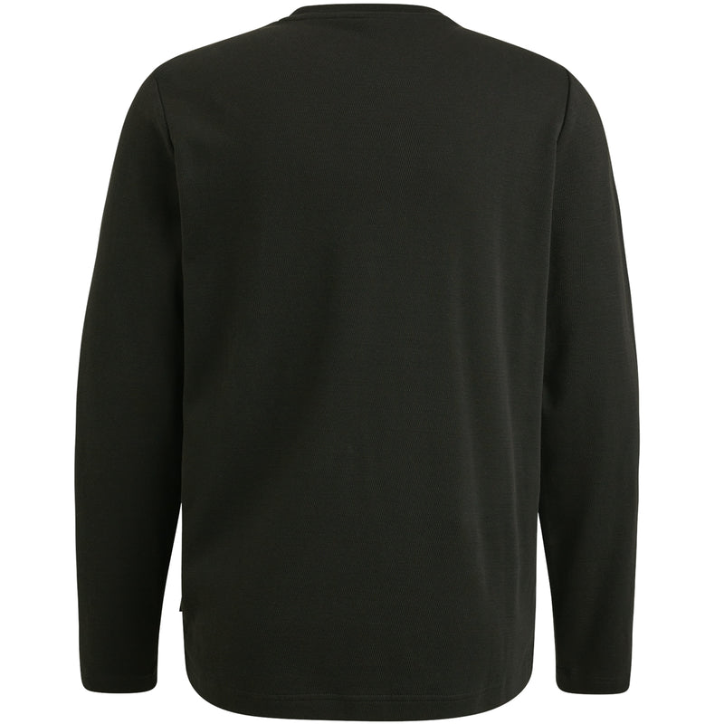 Long sleeve r-neck mesh interlock jersey