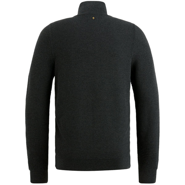 Half zip collar cotton mouline