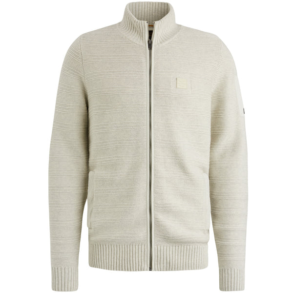 Zip jacket cotton structure knit