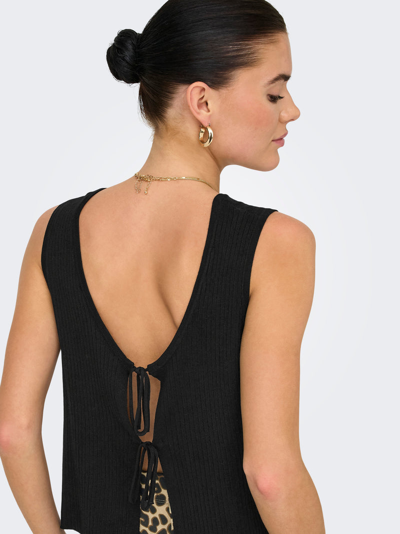 JDYALEXANDRA S/L REVERSIBLE TIE TOP KNT