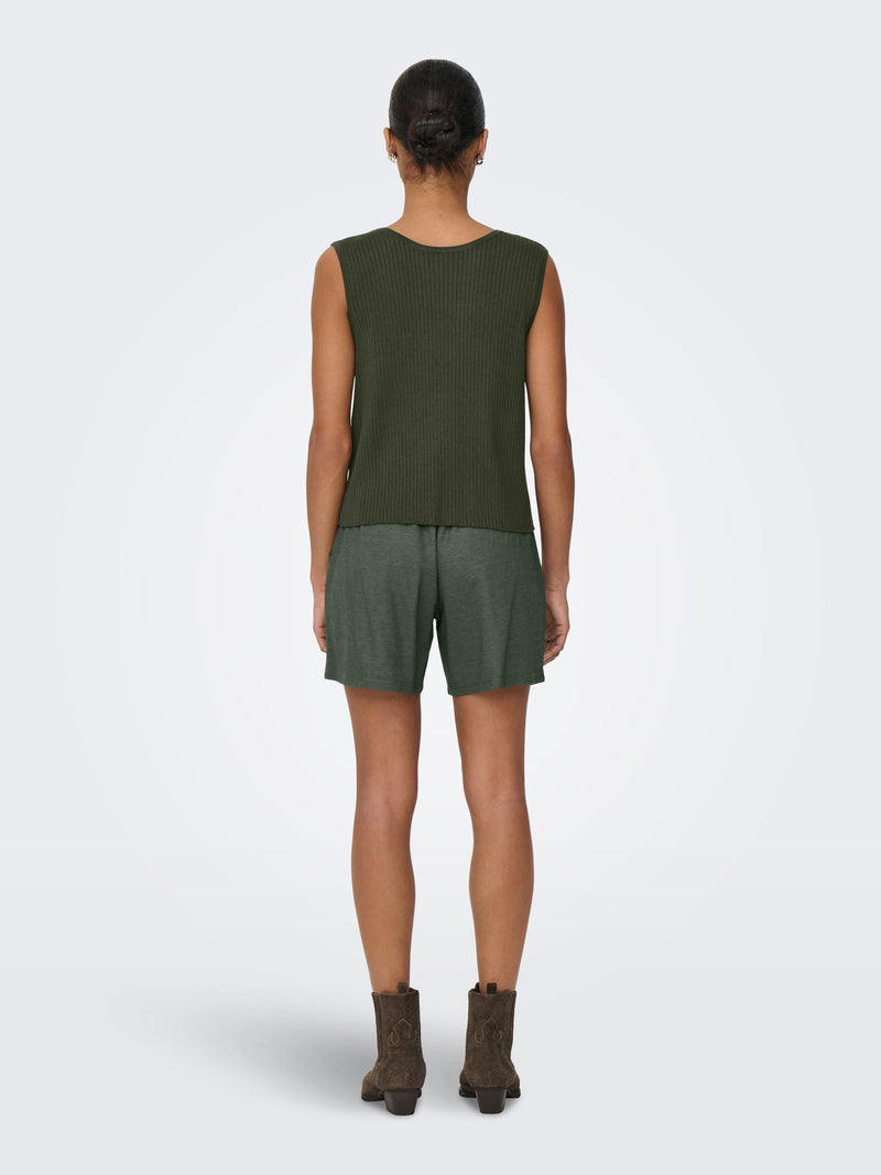 JDYALEXANDRA S/L REVERSIBLE TIE TOP KNT