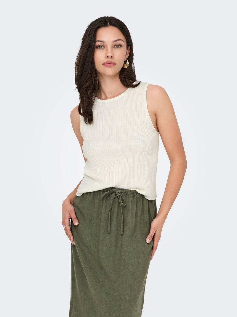 JDYALEXANDRA S/L REVERSIBLE TIE TOP KNT
