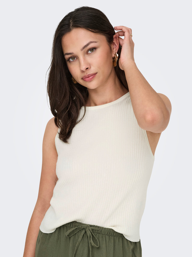 JDYALEXANDRA S/L REVERSIBLE TIE TOP KNT