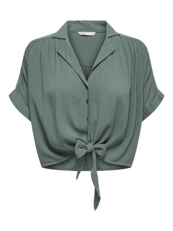 ONLPAULA LIFE S/S TIE SHIRT WVN NOOS