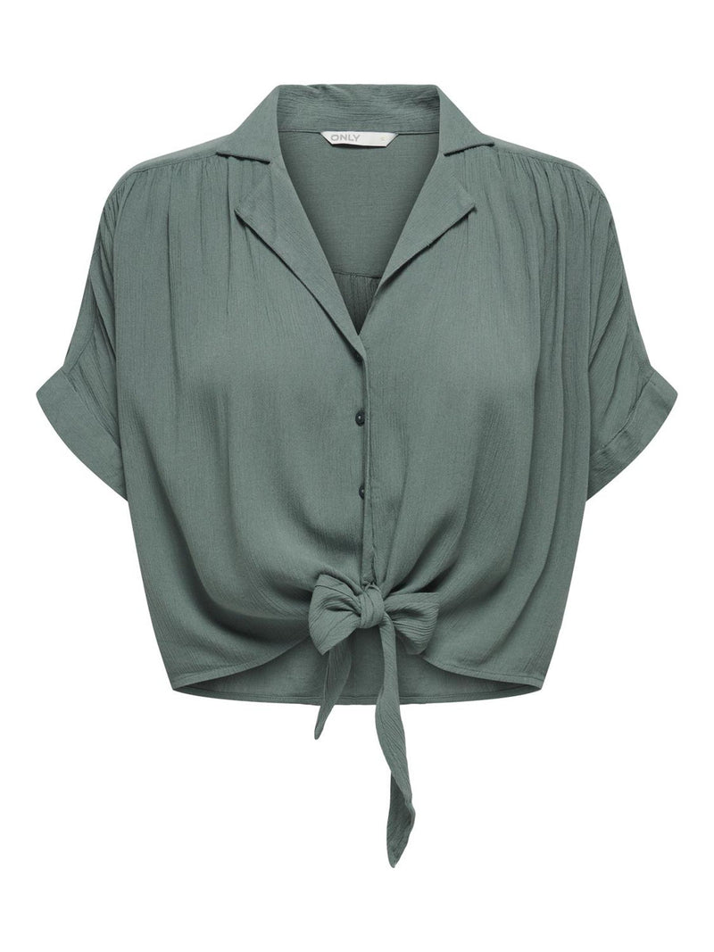 ONLPAULA LIFE S/S TIE SHIRT WVN NOOS