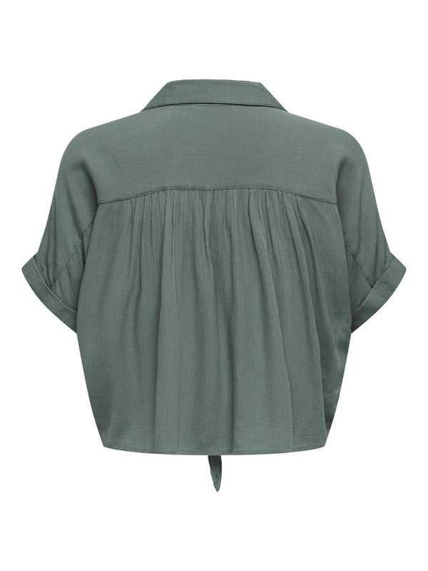ONLPAULA LIFE S/S TIE SHIRT WVN NOOS