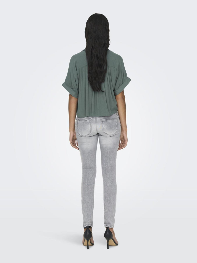 ONLPAULA LIFE S/S TIE SHIRT WVN NOOS