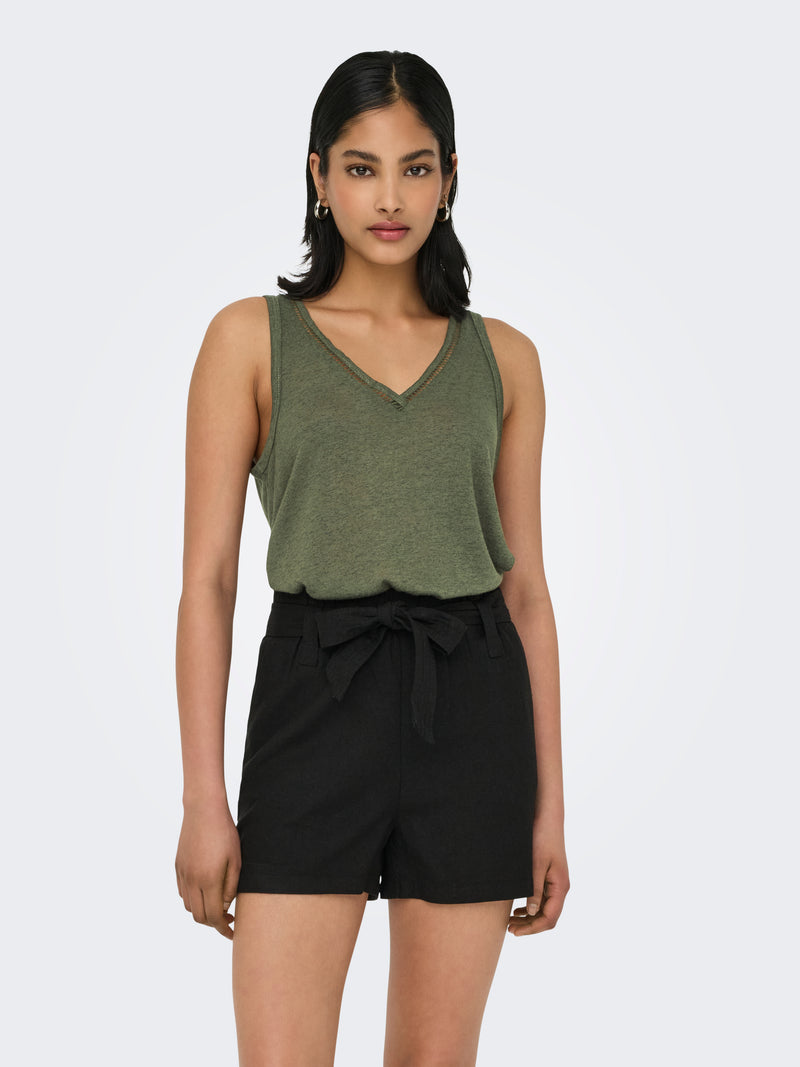 ONLPENNY S/L V-NECK TOP JRS NOOS