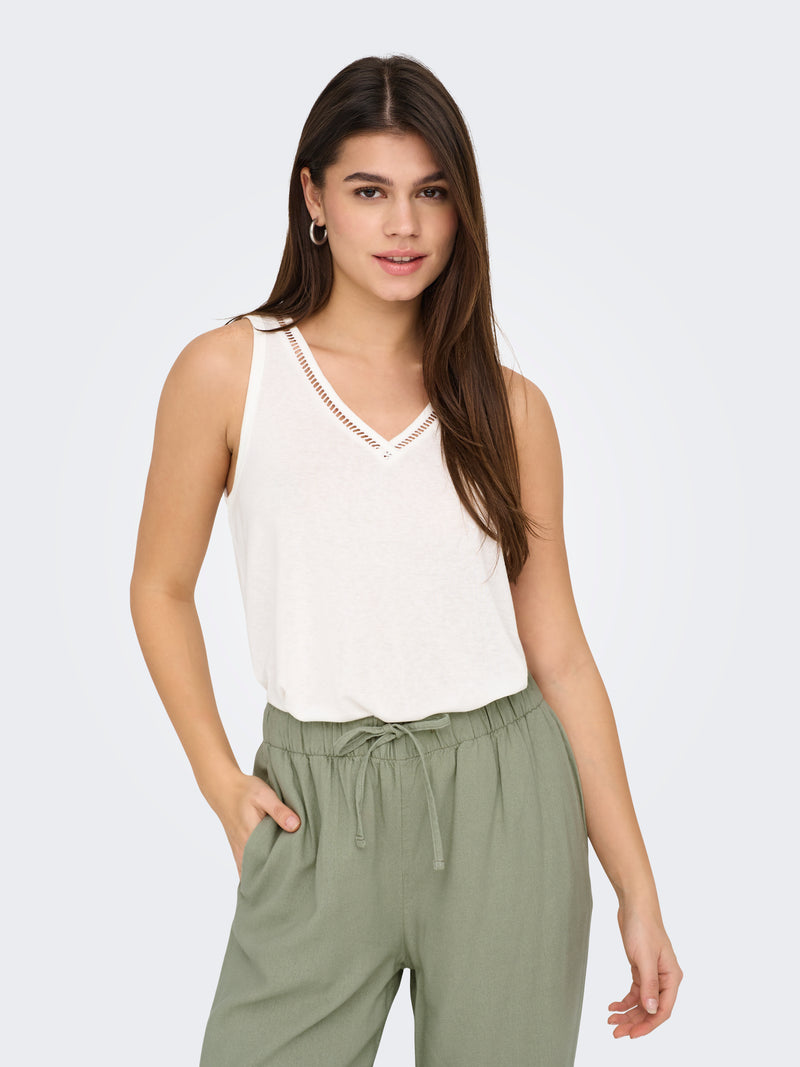 ONLPENNY S/L V-NECK TOP JRS NOOS