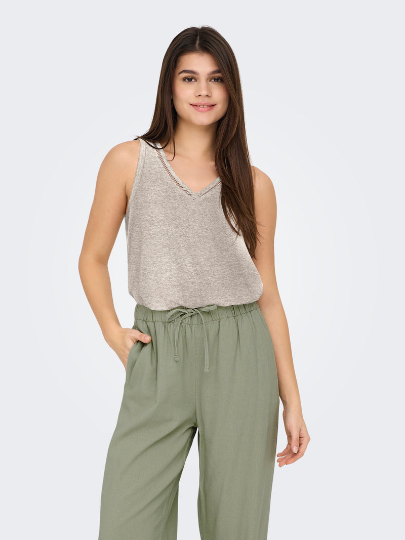 ONLPENNY S/L V-NECK TOP JRS NOOS