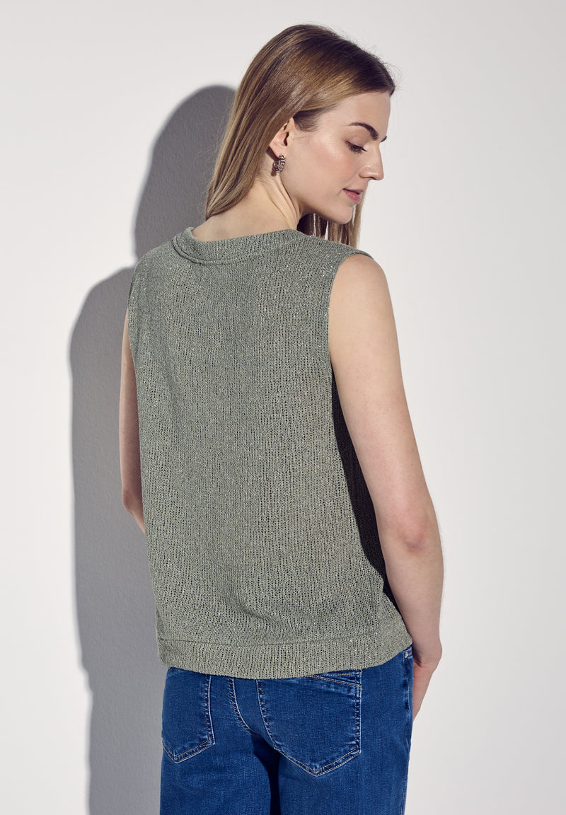 Glitzerndes Strick-Look Top