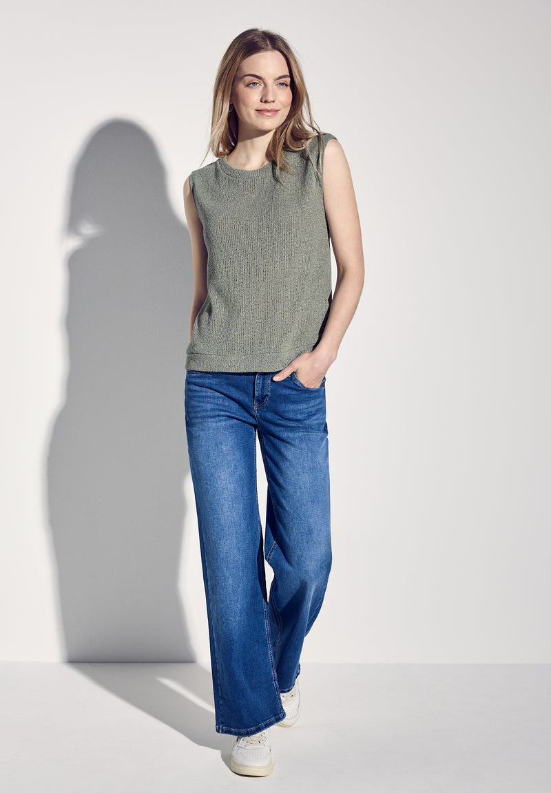 Glitzerndes Strick-Look Top
