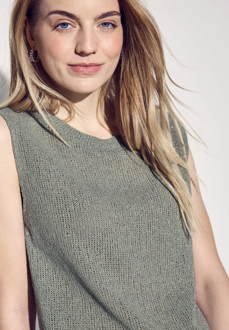 Glitzerndes Strick-Look Top