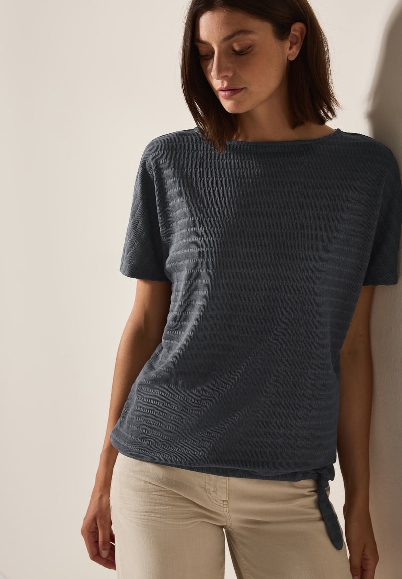 T-Shirt in Smok-Optik