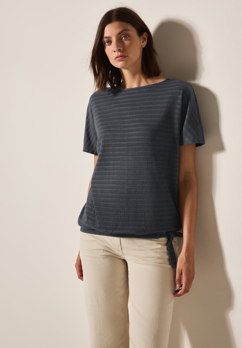 T-Shirt in Smok-Optik