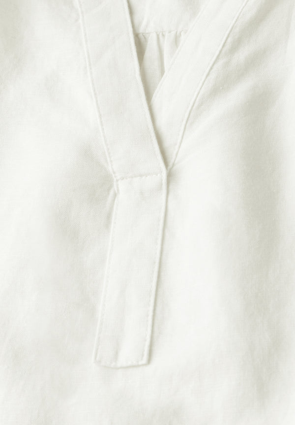 Leinenmix-Bluse in Unifarbe