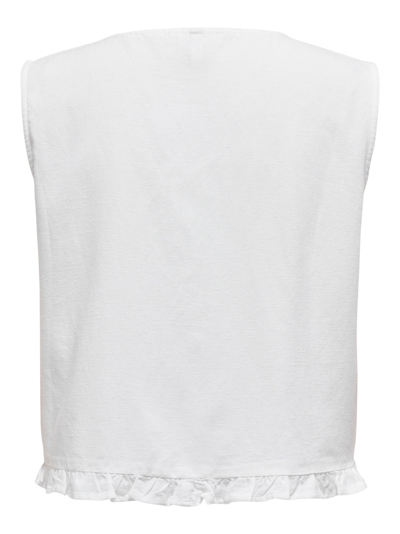 ONLJAKIRI LINEN S/L EMB VEST PTM