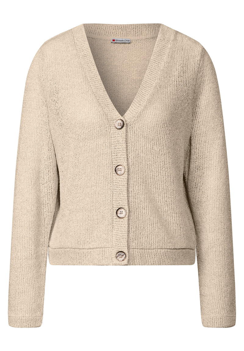 Glitzernde Strick-Look Jacke