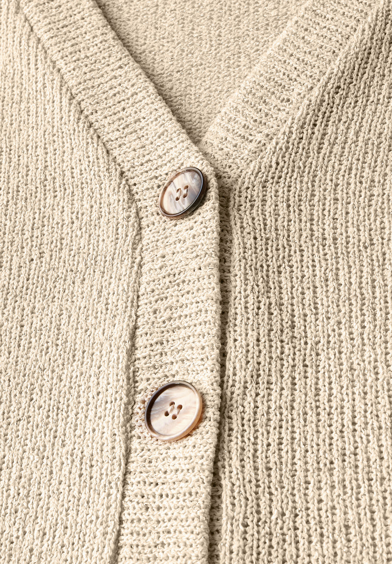 Glitzernde Strick-Look Jacke