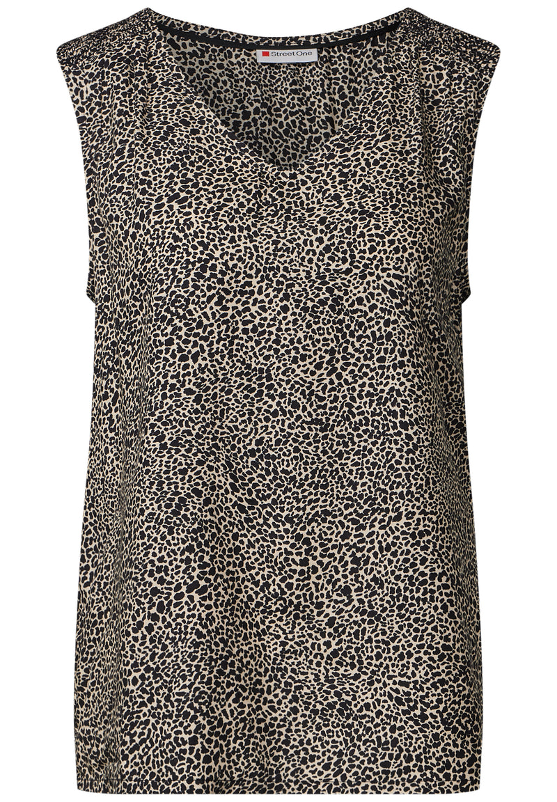 Leo-Bluse mit Smock-Details