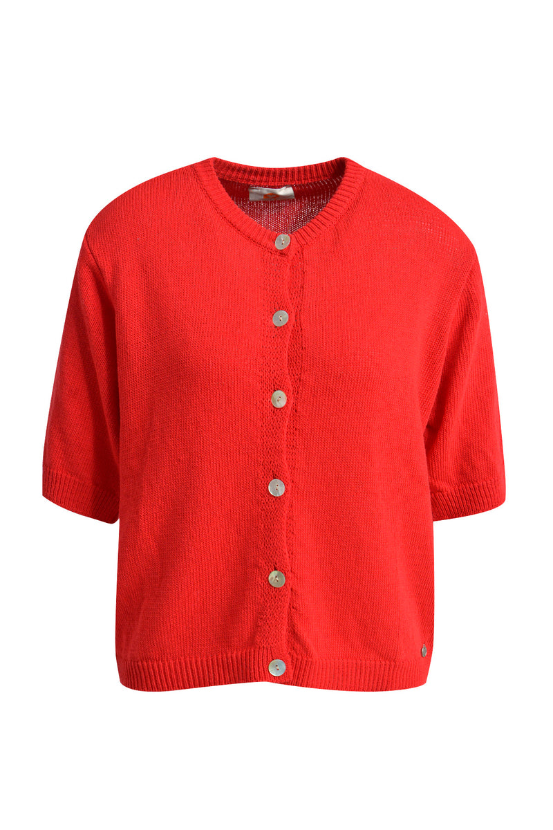 Cardigan Knit Short Sleeves