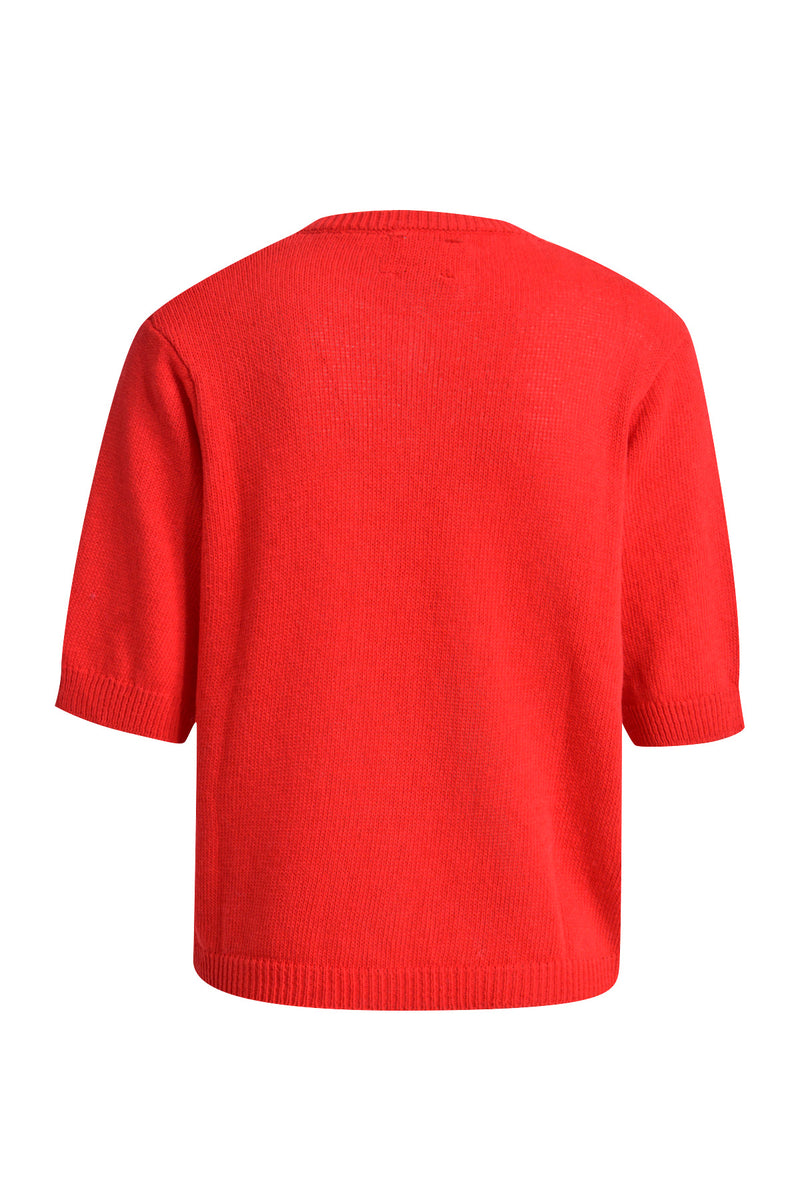 Cardigan Knit Short Sleeves