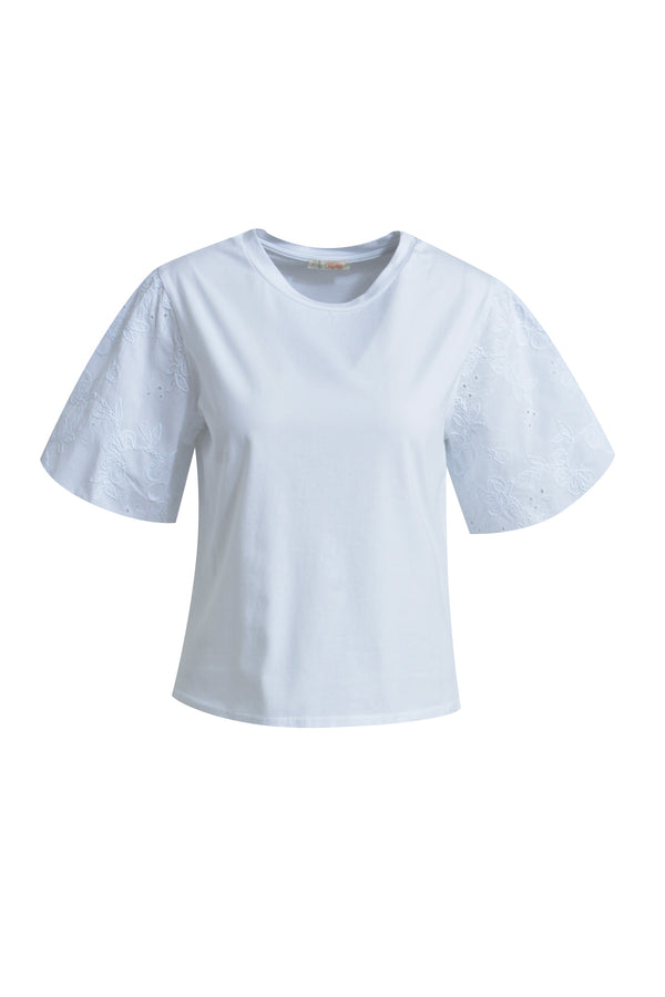 T-Shirt Short Sleeves Fabric Mix