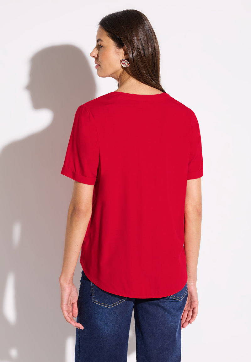 Bluse in Unifarbe