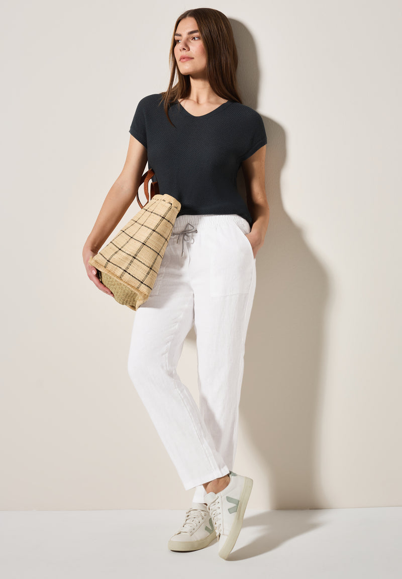 Leinenhose im Casual Fit
