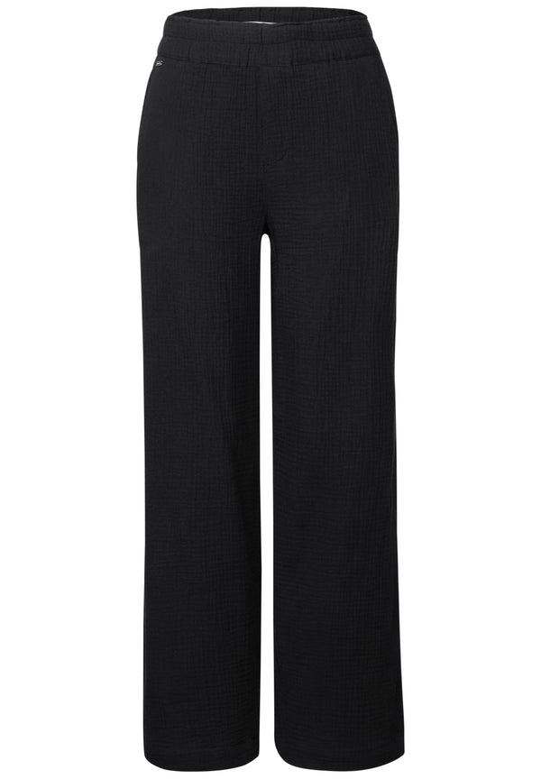 Wide Leg Musselin Hose
