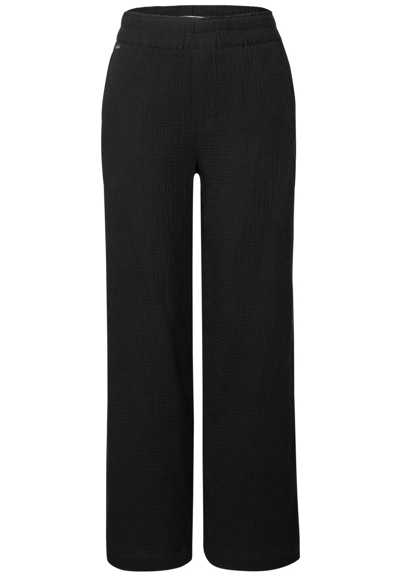 Wide Leg Musselin Hose