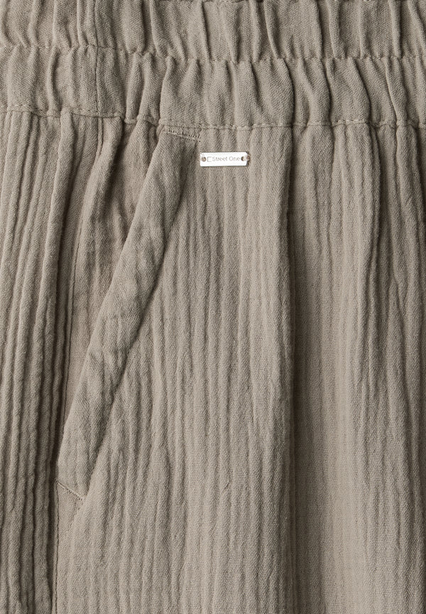 Wide Leg Musselin Hose