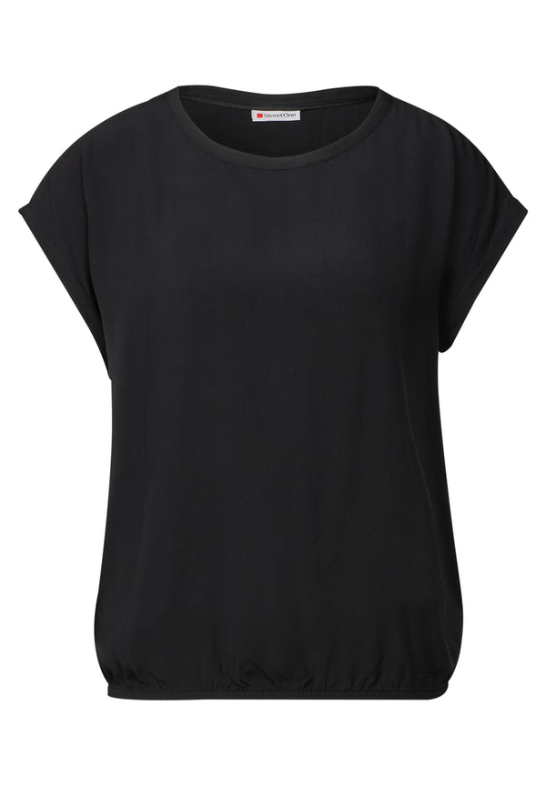 Bluse mit elastischem Saum