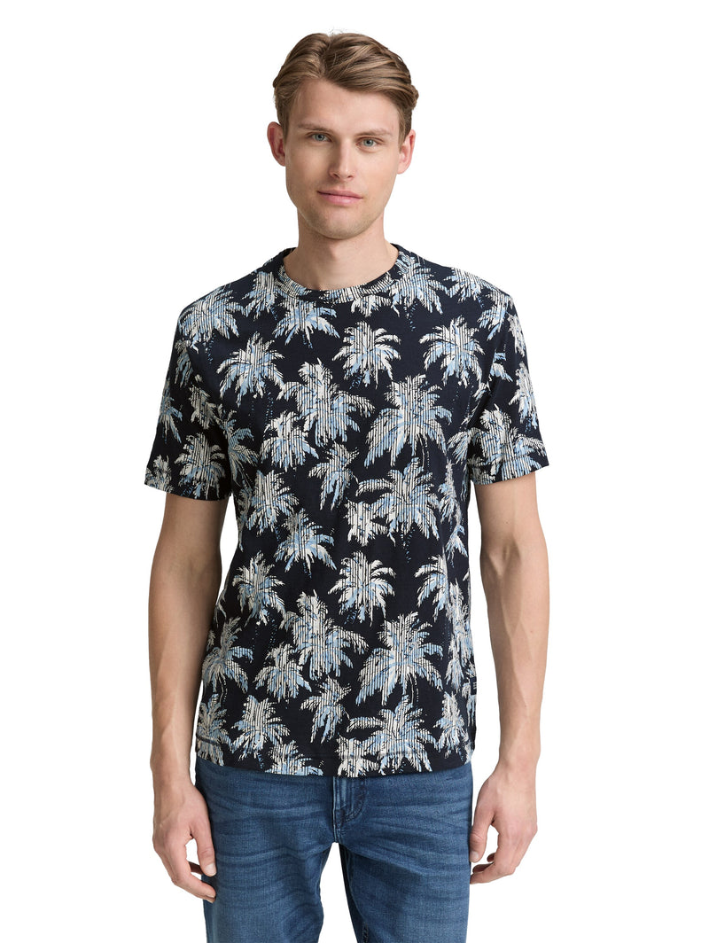T-Shirt mit Palmen-Print