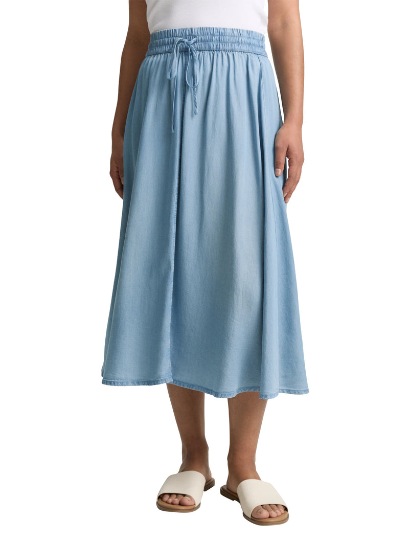High Waist Midi-Rock