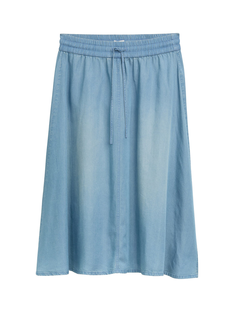 High Waist Midi-Rock