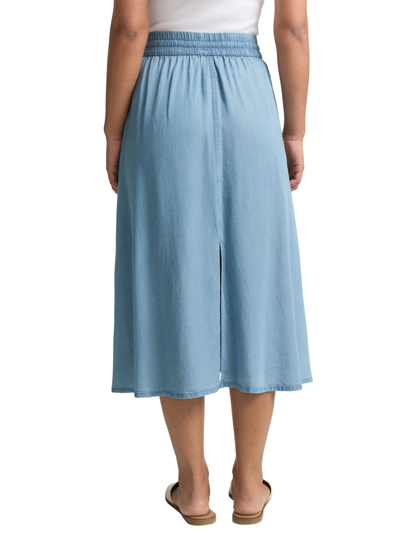 High Waist Midi-Rock
