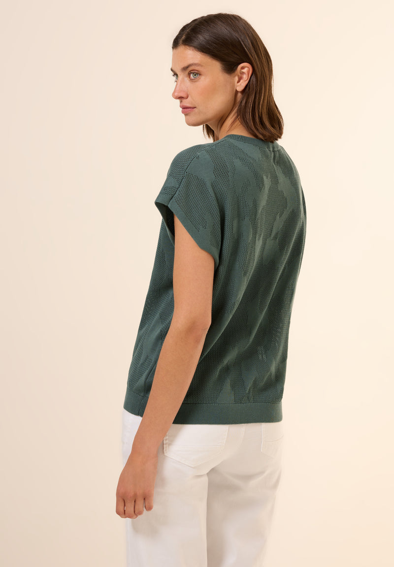 Ärmelloser Strickpullover