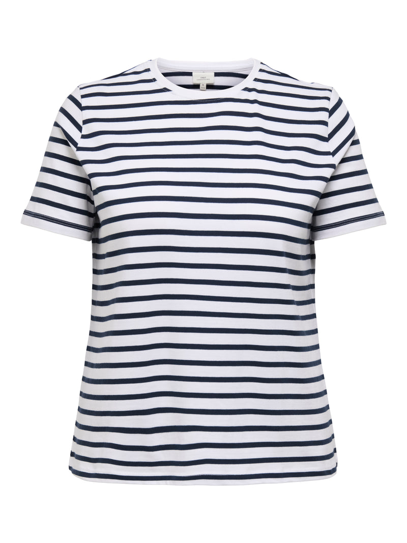 CARNEW SOPH SS Y/D STRIPE JEANS TEE JRS