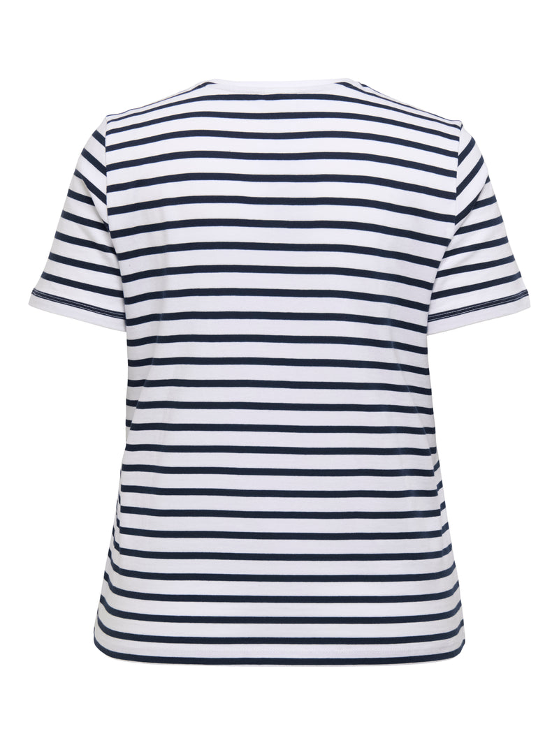 CARNEW SOPH SS Y/D STRIPE JEANS TEE JRS