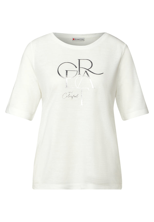 T-Shirt mit Folien-Wording
