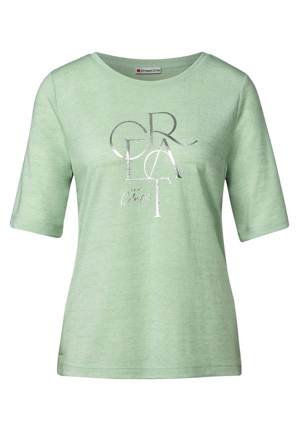 T-Shirt mit Folien-Wording