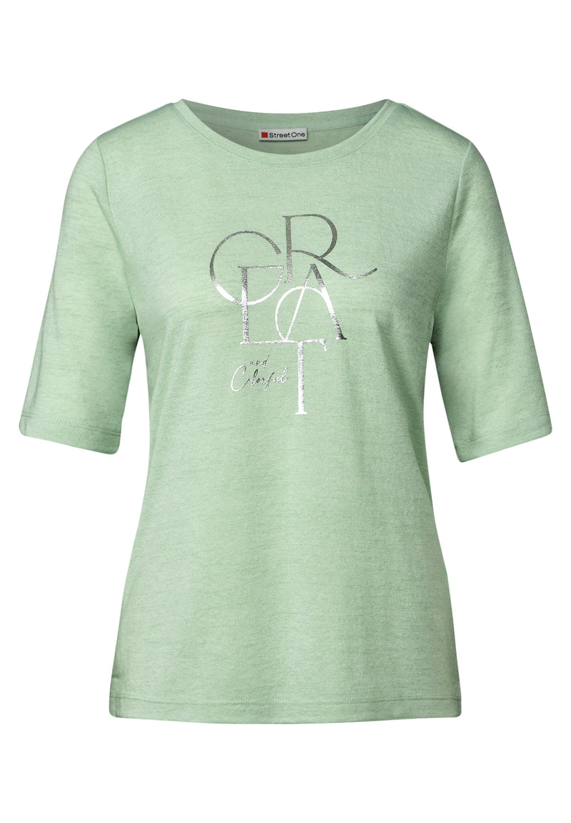 T-Shirt mit Folien-Wording