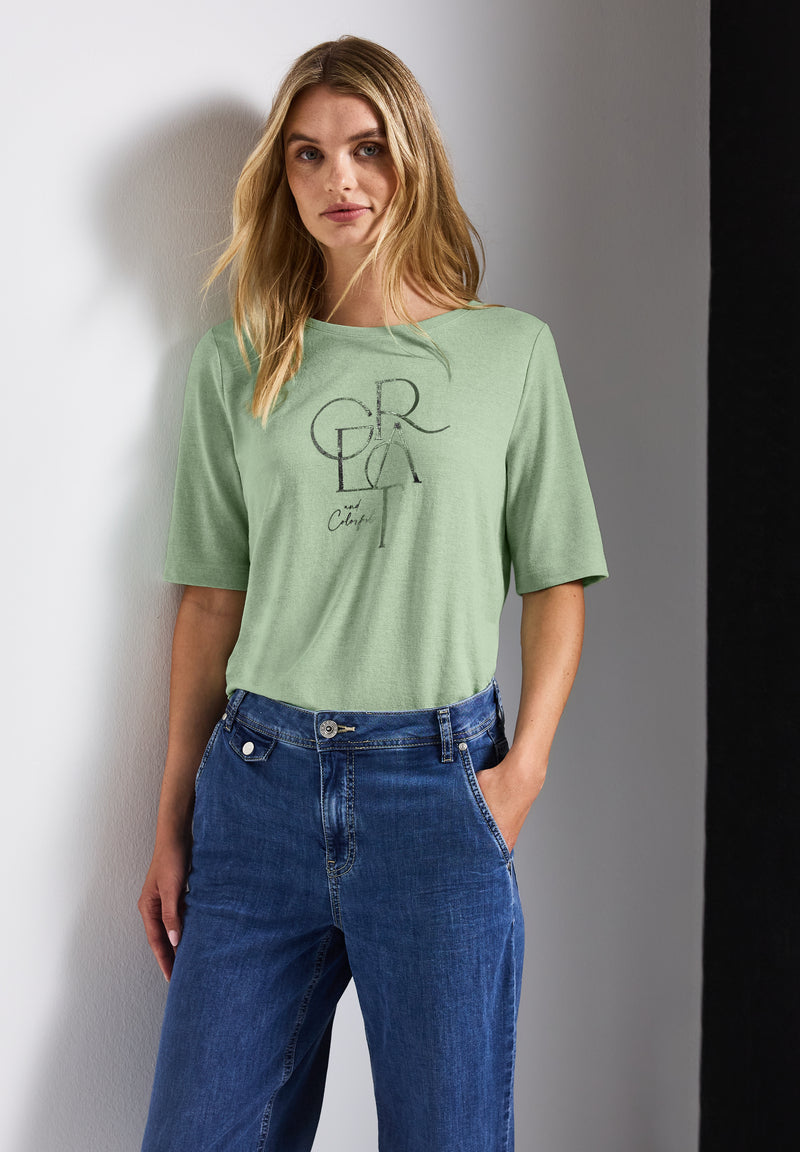 T-Shirt mit Folien-Wording